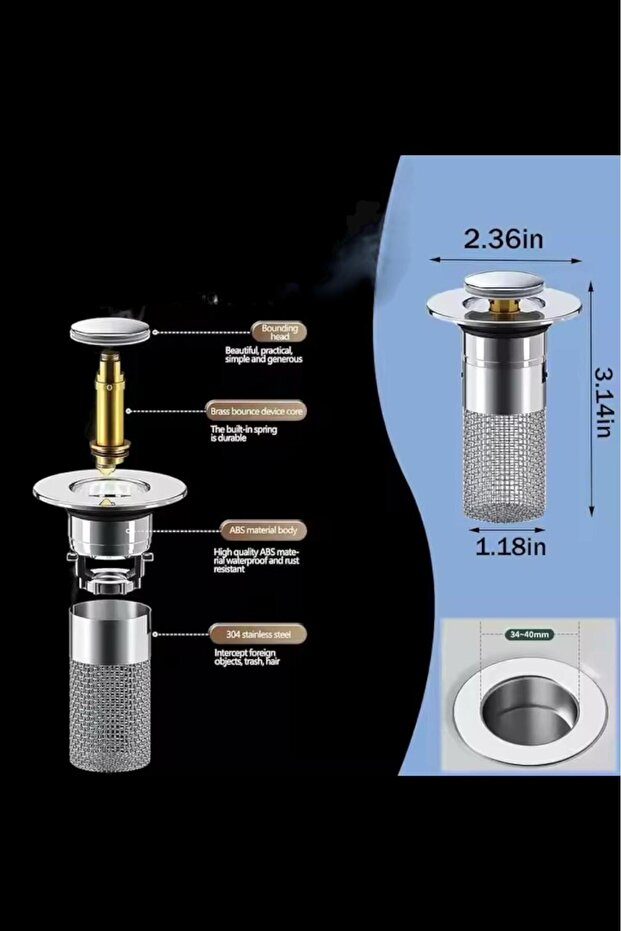 Basmalı Lavobo Süzgeci