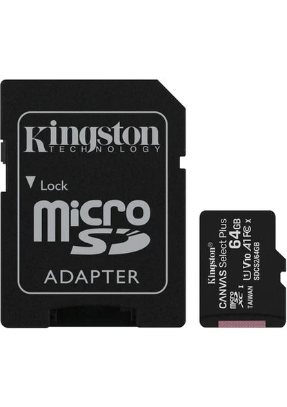 Kingston 64GB Microsd Canvas (100MB/S Okuma - Yazma) Yüksek Hızlı Microsd Kart SDCS2/64GB